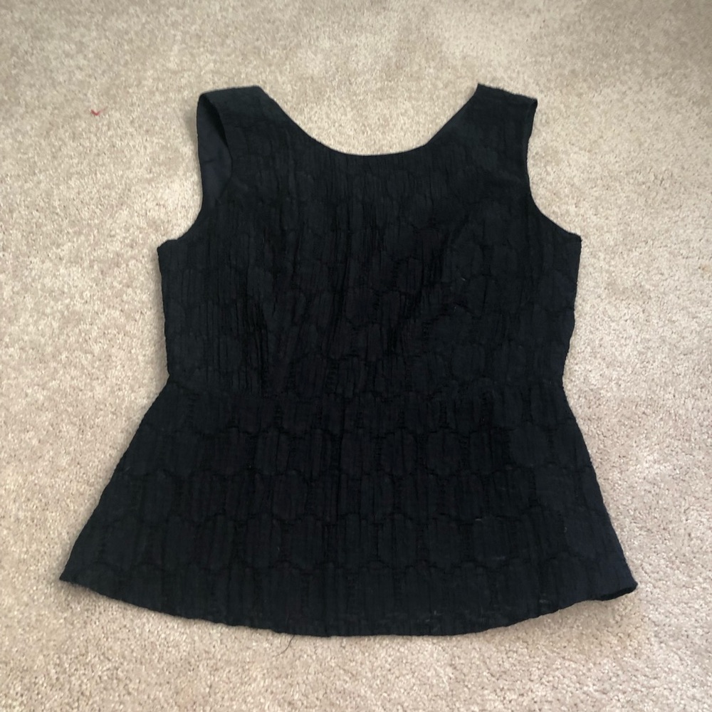 BANANA REPUBLIC NAVY PEPLUM TANK